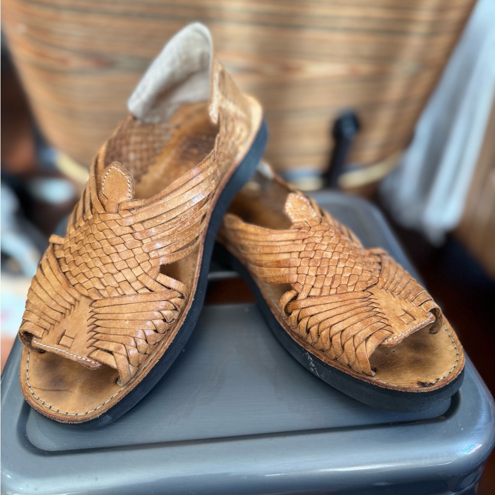 Men's Tan Huaraches Leather Sandals